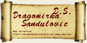 Dragomirka Sandulović vizit kartica